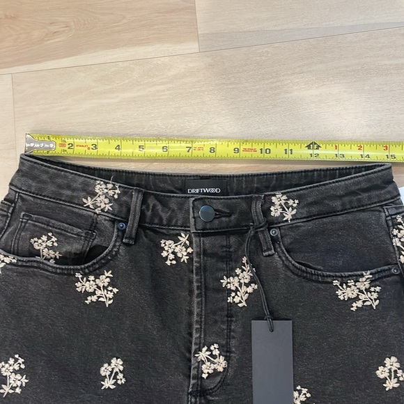 Driftwood Royce floral embroidered straight leg loose fit bohemian Jeans - Picture 8 of 9